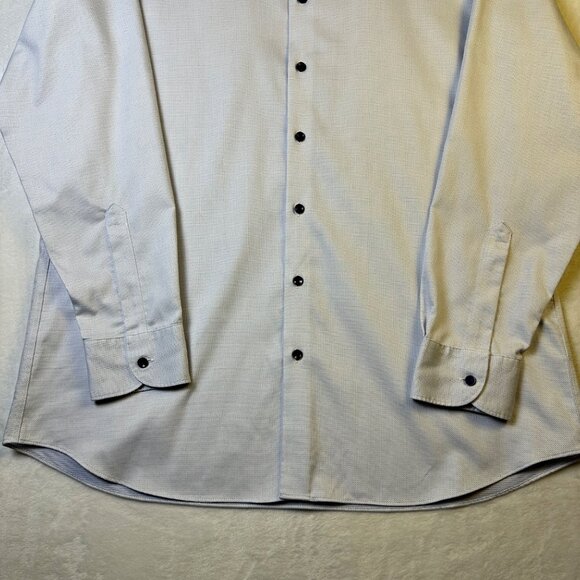 Charles Tyrwhitt Mens Slim Fit Non-Iron Dress Shirt Blue Dot 17.5/36 XL 44/91cm - Picture 3 of 11